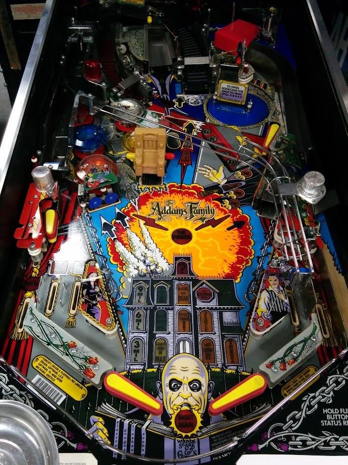 The Addams Family playfield after restoration