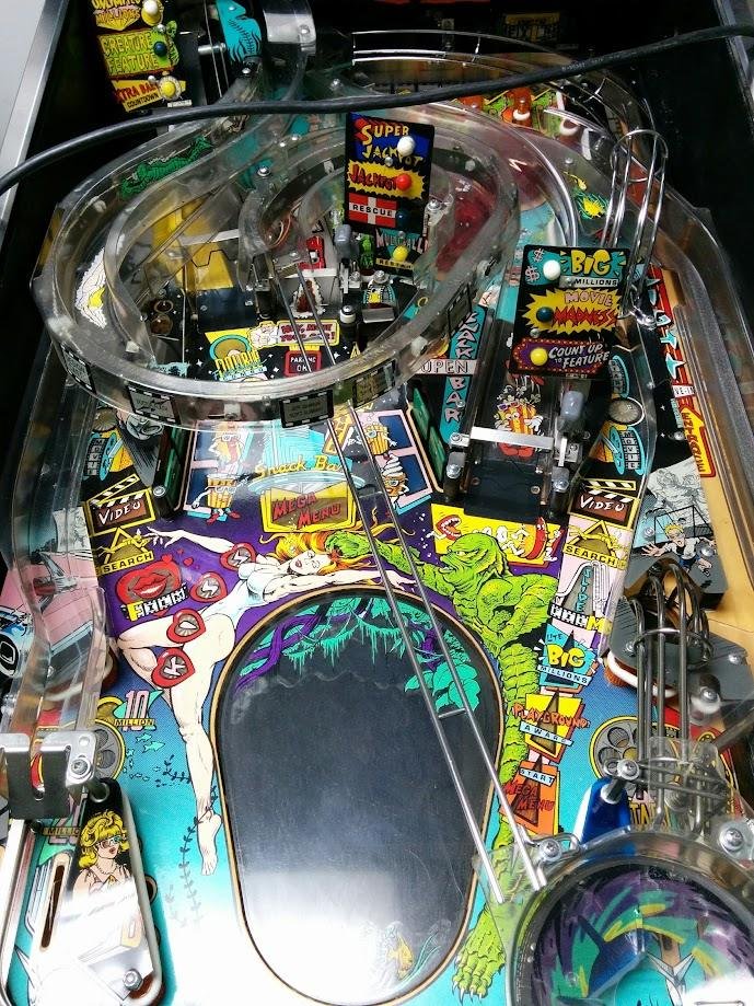 Creature From The Black Lagoon lower playfield, ramps and Snack Bar targets
