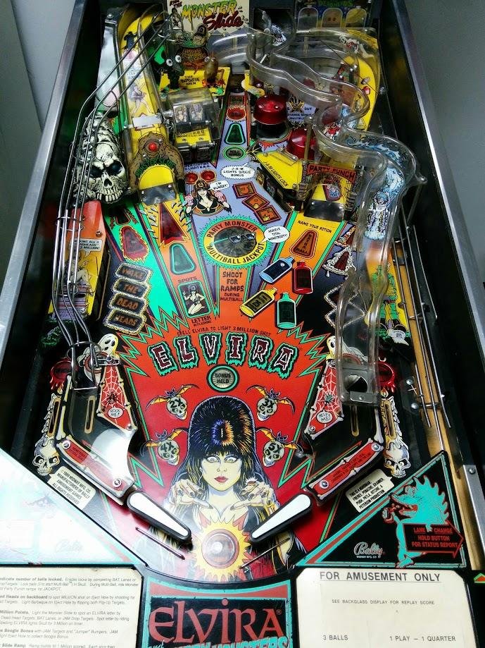 Elvira and the Party Monsters playfield after restoration